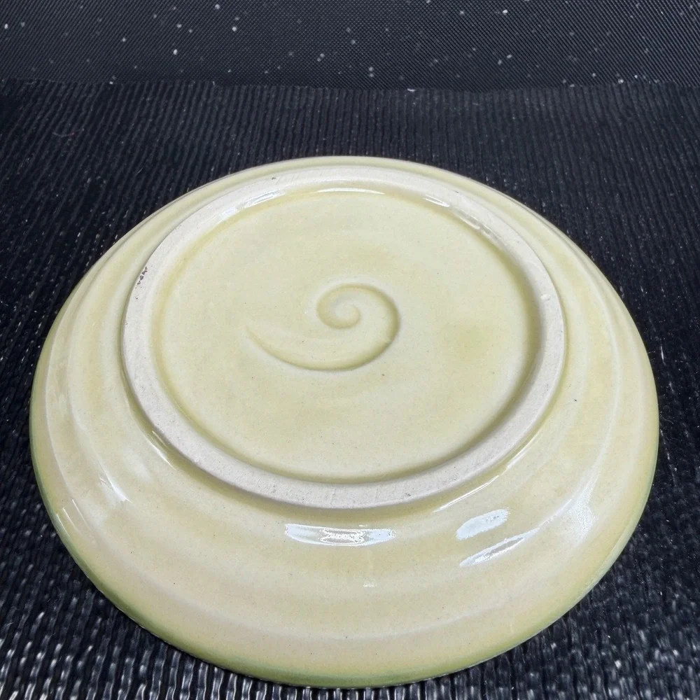 Tsuboya Ware Yachimun Japanese Pottery Fish Cups and Plates Set 6pc Okinawan